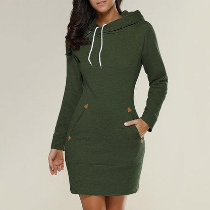 Hagia - Lässiges Hoodie-Kleid über dem Knie 2