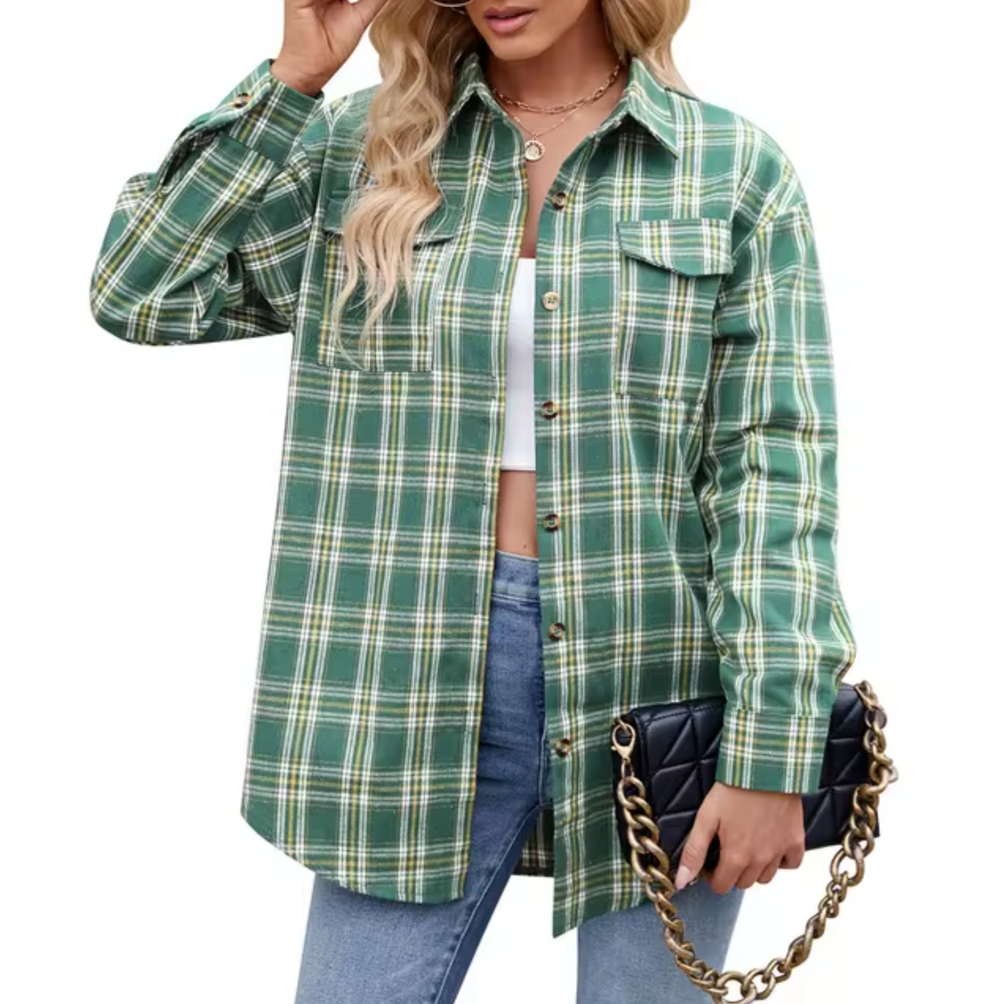 Harper – Kariertes Langarmhemd 1
