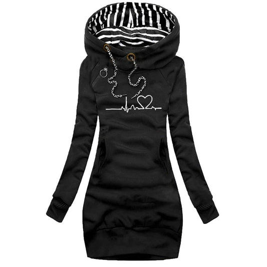 Heartbeat Pullover - Fashion Winter Pullover Kleid 0