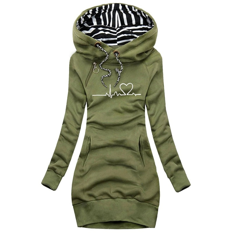 Heartbeat Pullover - Fashion Winter Pullover Kleid 1