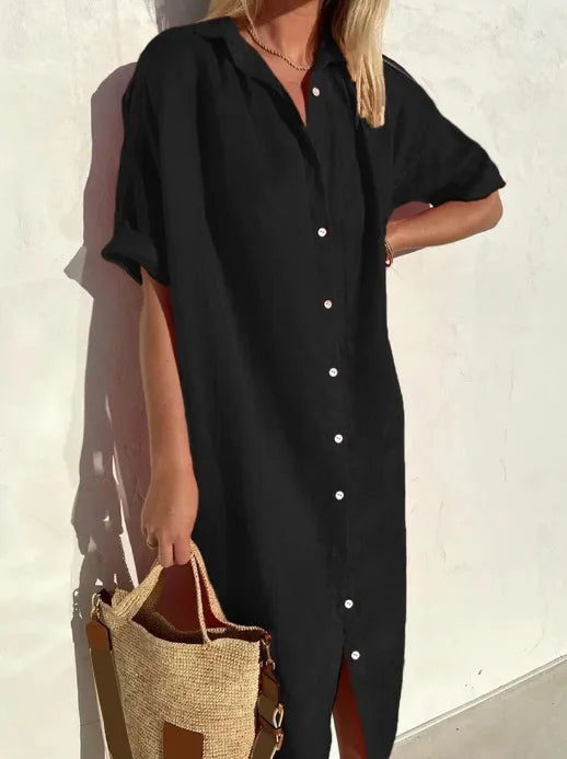 Hemdblusenkleid leinen | Camille 0