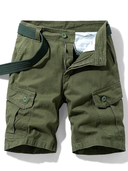 Herren Cargo Shorts mit Gürtel – Funktionale Freizeithose mit Seitentaschen & Reißverschluss für Sommer & Outdoor 2