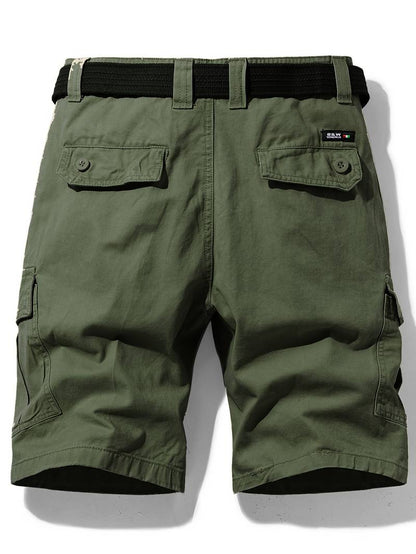 Herren Cargo Shorts mit Gürtel – Funktionale Freizeithose mit Seitentaschen & Reißverschluss für Sommer & Outdoor 3