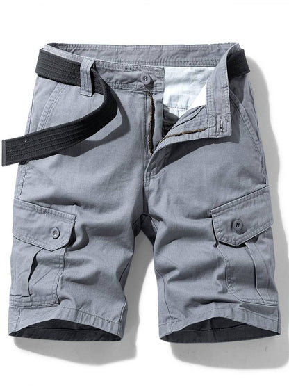 Herren Cargo Shorts mit Gürtel – Funktionale Freizeithose mit Seitentaschen & Reißverschluss für Sommer & Outdoor 4