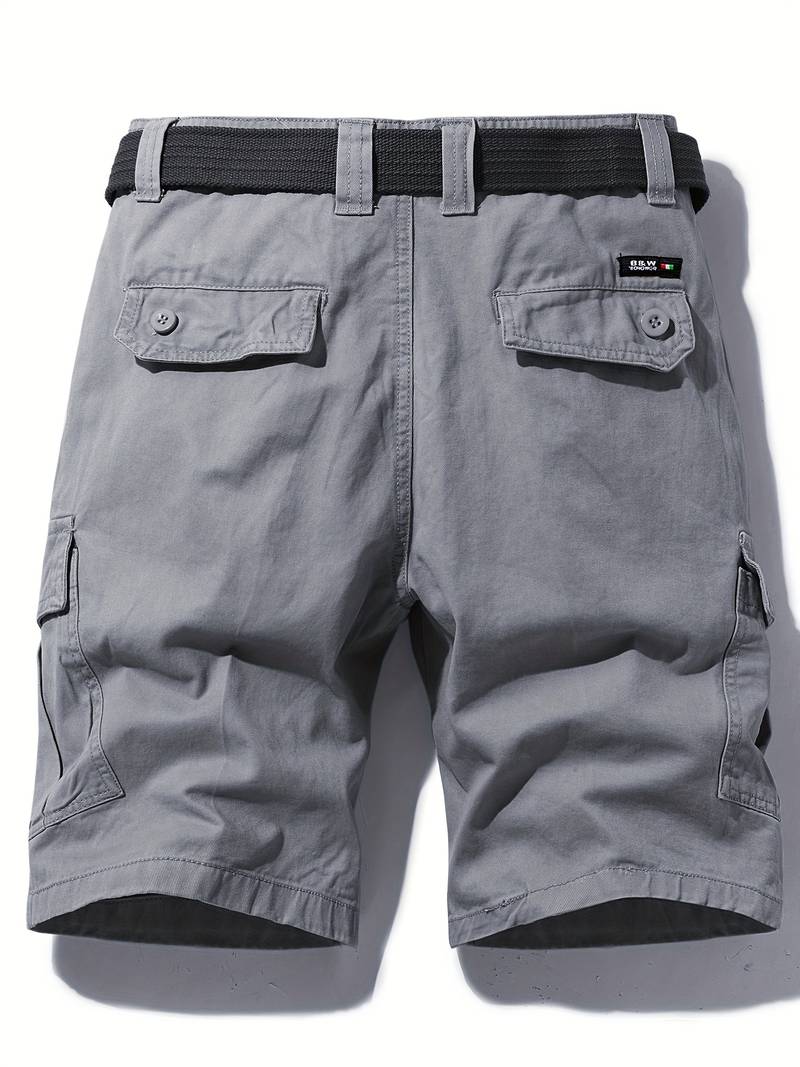 Herren Cargo Shorts mit Gürtel – Funktionale Freizeithose mit Seitentaschen & Reißverschluss für Sommer & Outdoor 5