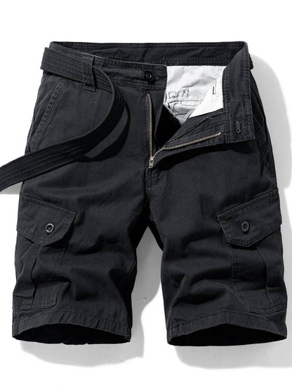 Herren Cargo Shorts mit Gürtel – Funktionale Freizeithose mit Seitentaschen & Reißverschluss für Sommer & Outdoor 6