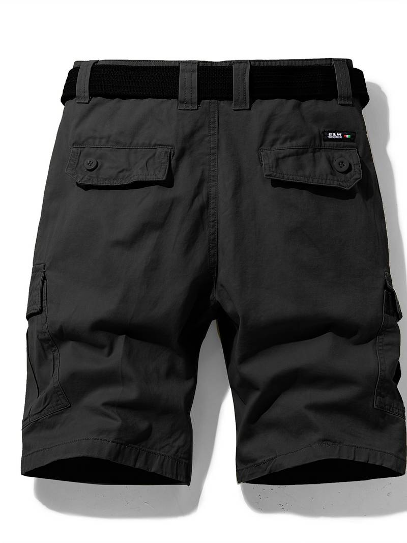 Herren Cargo Shorts mit Gürtel – Funktionale Freizeithose mit Seitentaschen & Reißverschluss für Sommer & Outdoor 7