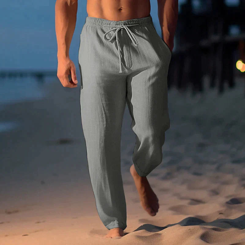 Herren Sommerhose aus Leinen – Leichte Freizeithose mit Kordelzug für Strand & Alltag 4