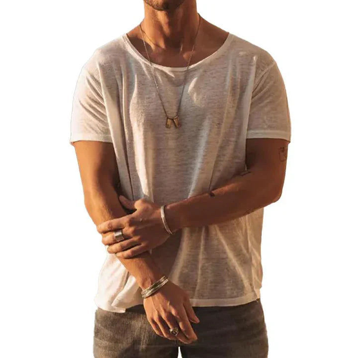 Herren T-Shirt mit Rundhalsausschnitt – Leichtes Sommer-Shirt im lässigen Look für Alltag, Urlaub & Streetstyle 0