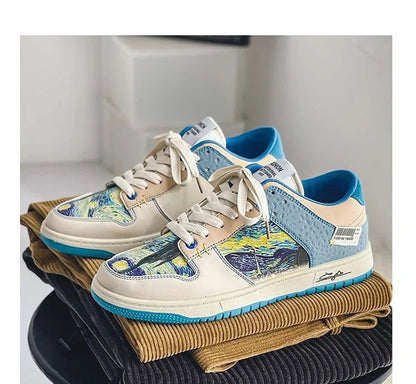 Hudson Sneakers | Van Gogh Freizeitschuhe - Plateau Turnschuhe für Männer und Frauen 0