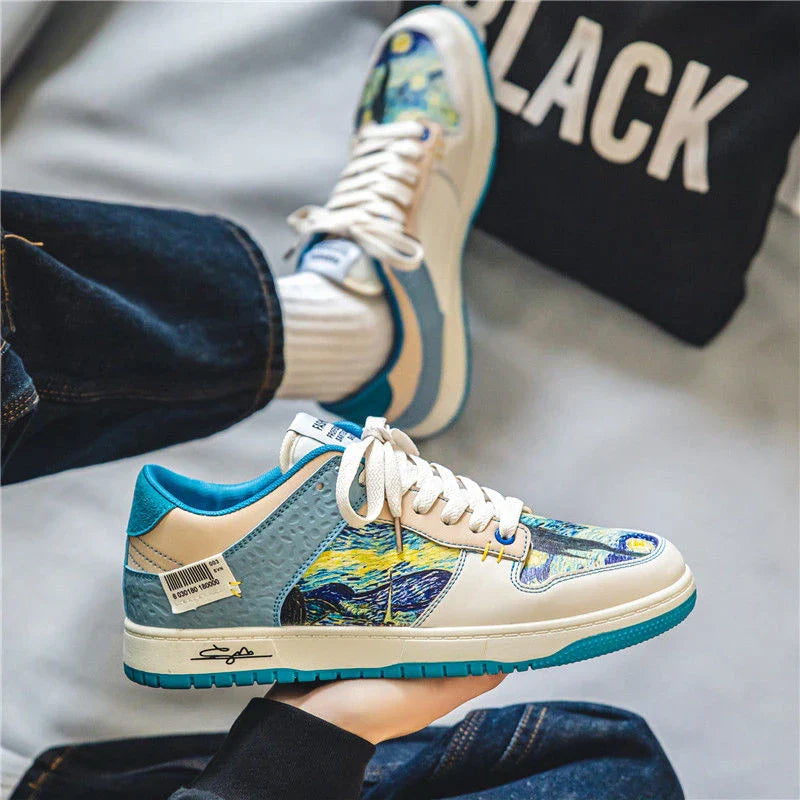 Hudson Sneakers | Van Gogh Freizeitschuhe - Plateau Turnschuhe für Männer und Frauen 1