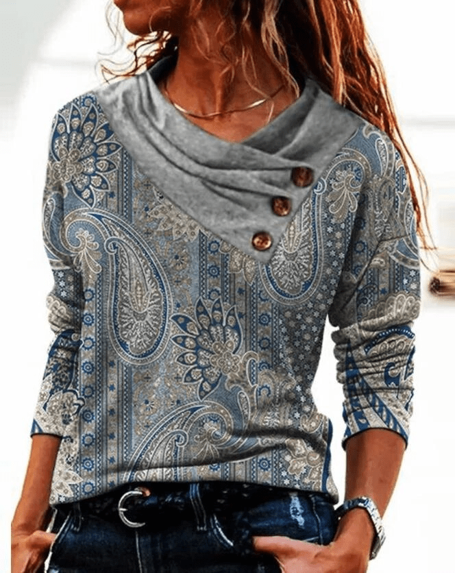 Inès Lavigne -  Eleganter Pullover mit hochgeschlagenem Kragen 0