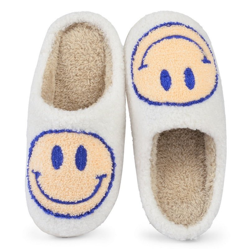 Isabell Großes Smiley Muster Pelzpantoffel 11