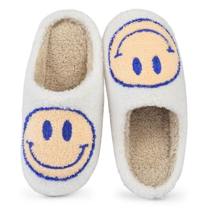 Isabell Großes Smiley Muster Pelzpantoffel 11