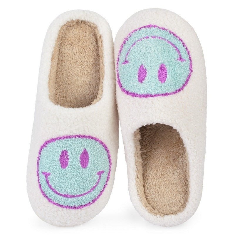 Isabell Großes Smiley Muster Pelzpantoffel 3