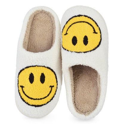 Isabell Großes Smiley Muster Pelzpantoffel 7