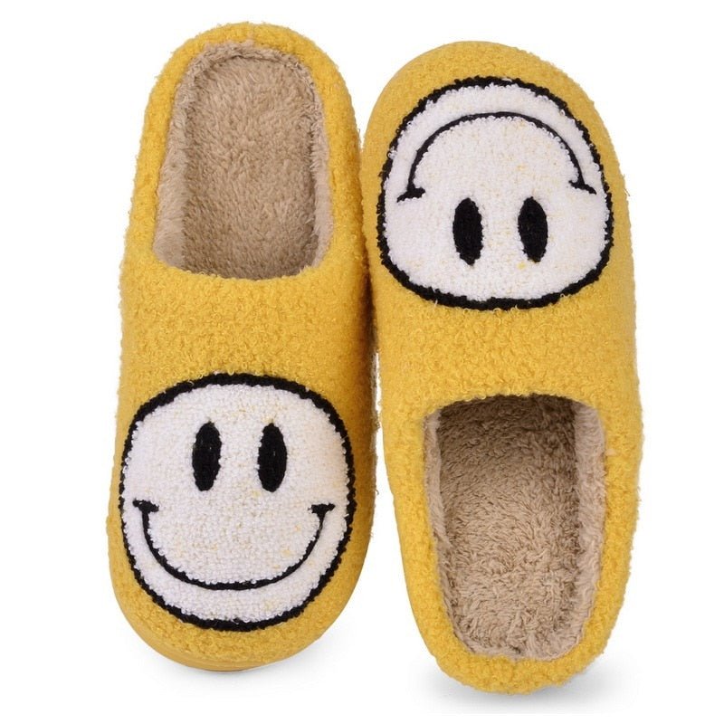 Isabell Großes Smiley Muster Pelzpantoffel 8