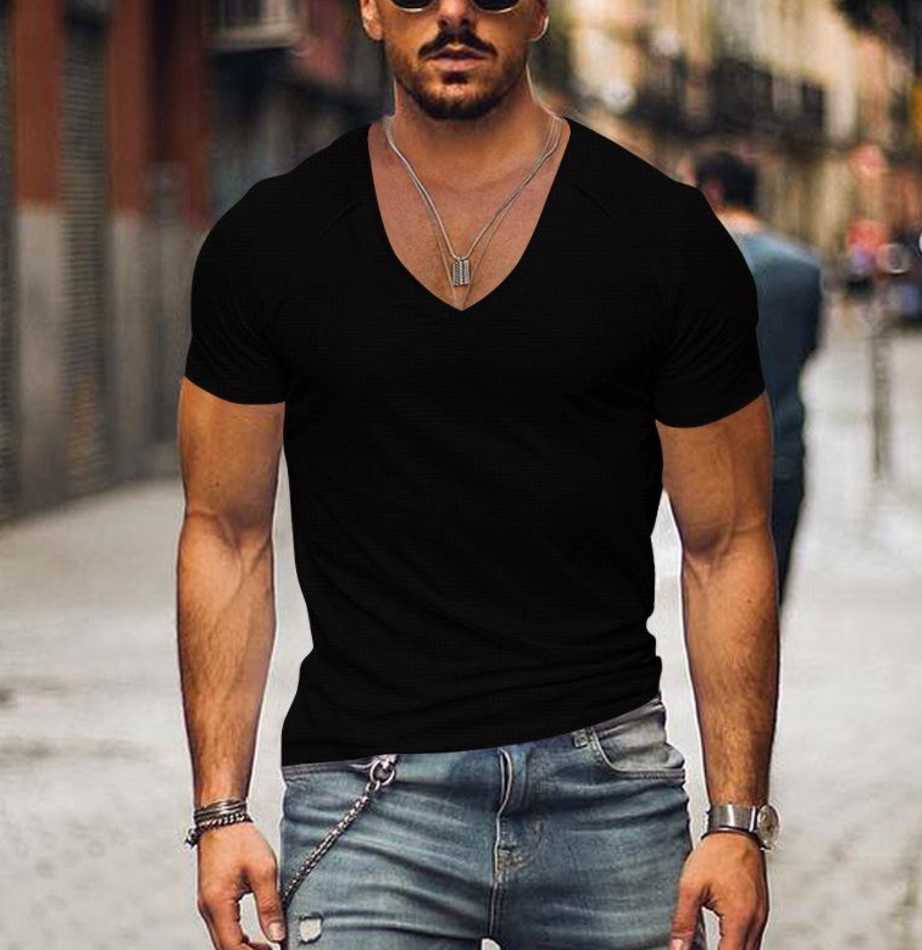 JOHNNI | Herren T-Shirt mit V-Ausschnitt 0
