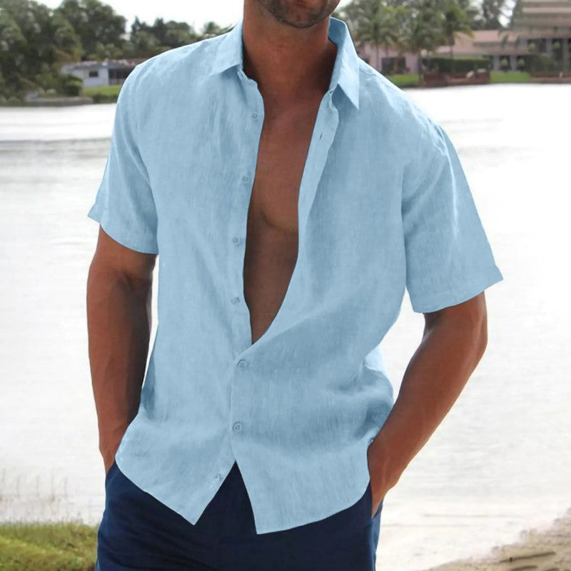 James | Leinenhemd Herren Kurzarm Casual 2