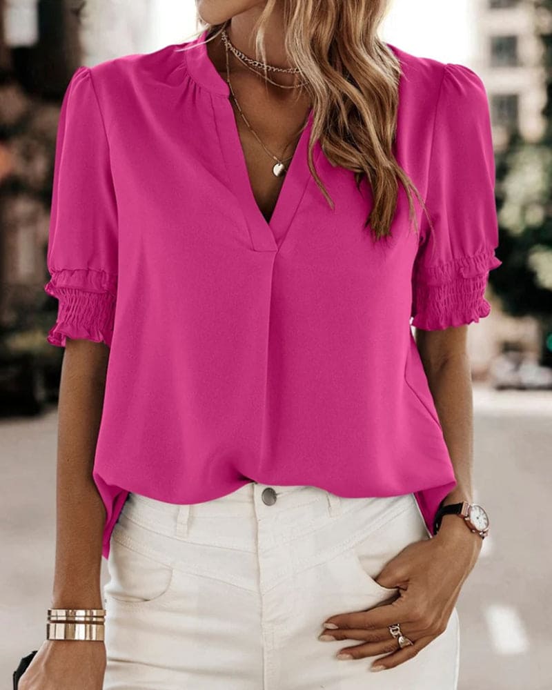 Jente - Bluse mit V-Ausschnitt 0