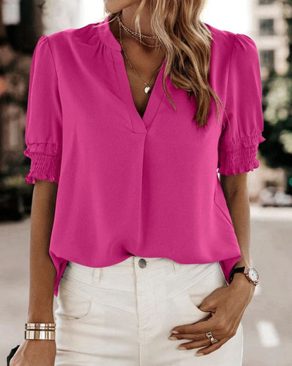 Jente - Bluse mit V-Ausschnitt 0