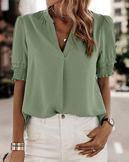 Jente - Bluse mit V-Ausschnitt 9