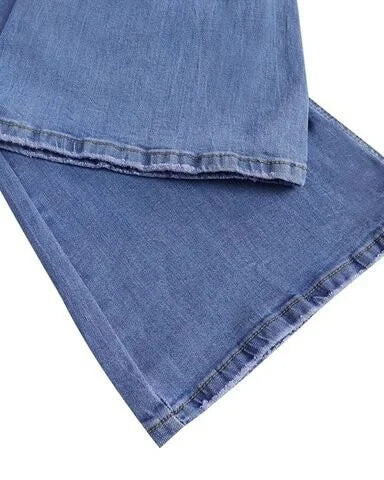 Josette - Damen Schlaghosen - Lässig - Denim - Gelegentlicher Täglicher Gebrauch 4