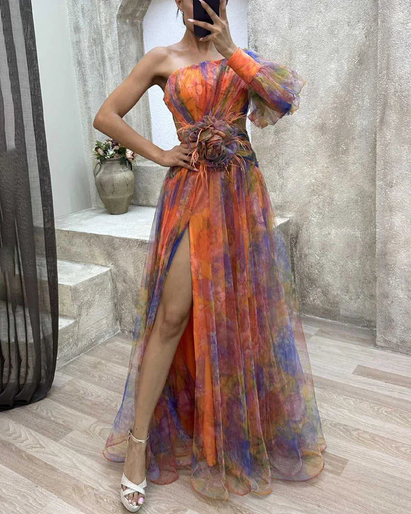 Kimberley - Ein Schulter Partykleid 3