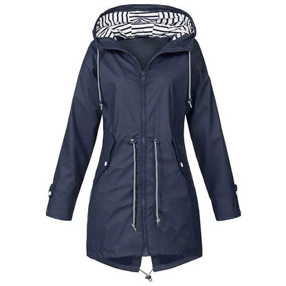 Klassische Stilvolle Wasserdichte Outdoor Regenjacke mit Kapuze für Damen | Klassischer Stil & Ideal für Outdoor-Aktivitäten 2