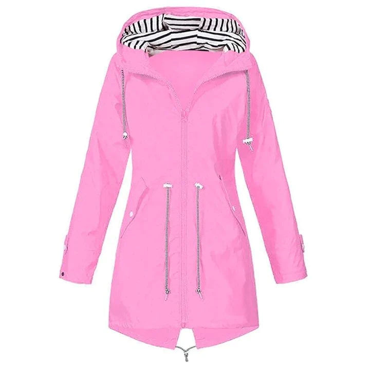 Klassische Stilvolle Wasserdichte Outdoor Regenjacke mit Kapuze für Damen | Klassischer Stil & Ideal für Outdoor-Aktivitäten 4