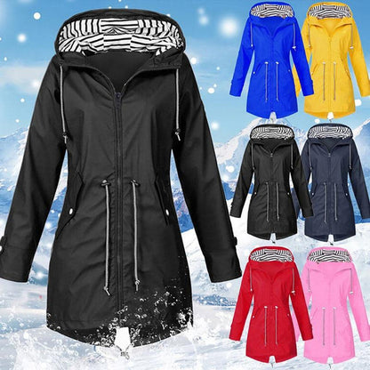 Klassische Stilvolle Wasserdichte Outdoor Regenjacke mit Kapuze für Damen | Klassischer Stil & Ideal für Outdoor-Aktivitäten 7