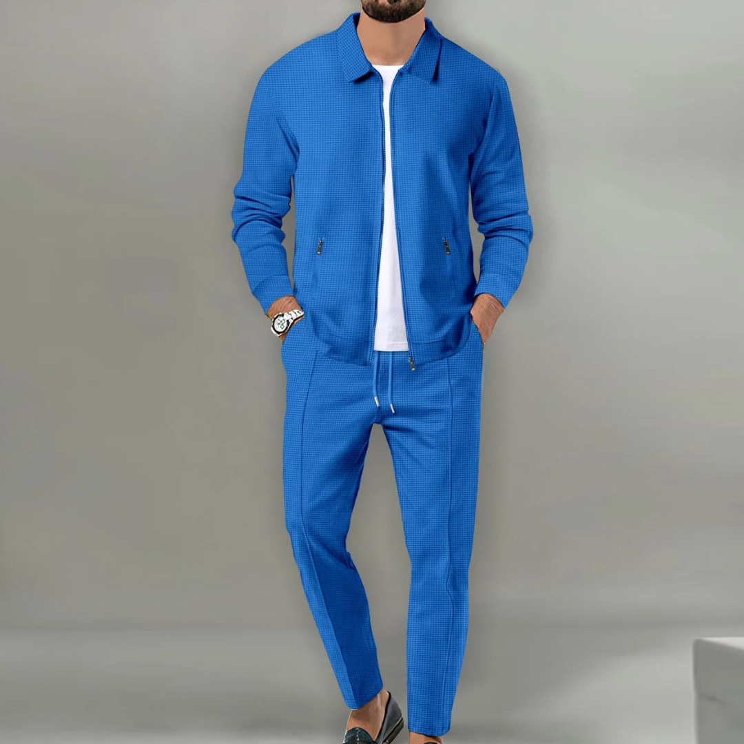 Klassisches Urbanes Herren-Cardigan-Set – Slim-Fit Jacke & Hose für Business & Freizeit 4