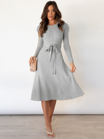Knitted langärmeliges Kleid 2