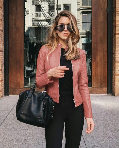 Komfortable Winter Lederjacke im modernen Stil für Damen | Perfekt für den Winter 11