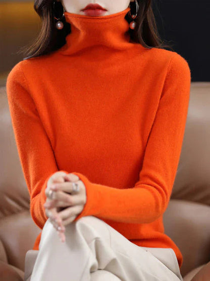 Lässiger Baumwoll-Rollkragenpullover für Damen | Perfekt für lässige Tage 1