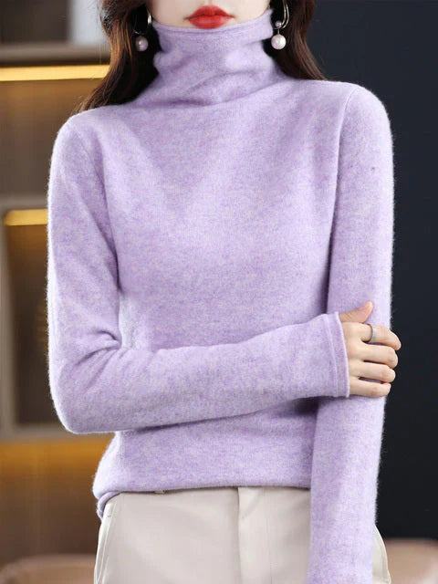 Lässiger Baumwoll-Rollkragenpullover für Damen | Perfekt für lässige Tage 3