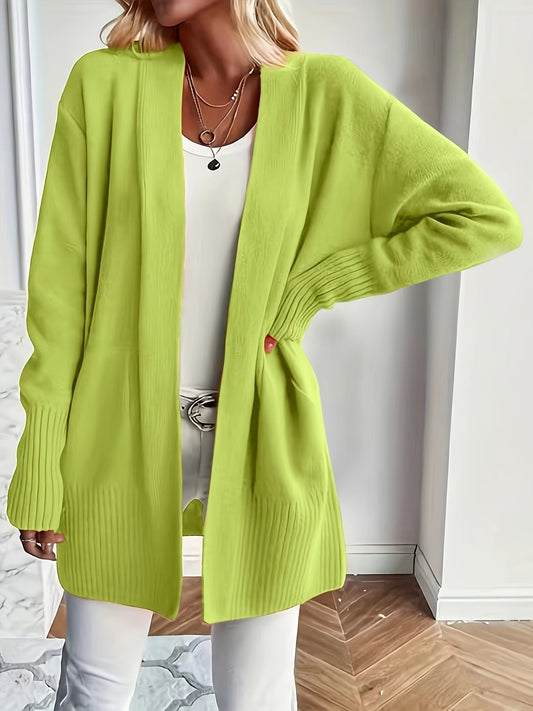 Lässiger Strickwaren-Woll-Cardigan mit Tasche für Damen | Perfekt für den Alltag 1