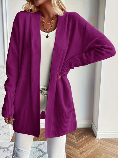Lässiger Strickwaren-Woll-Cardigan mit Tasche für Damen | Perfekt für den Alltag 9