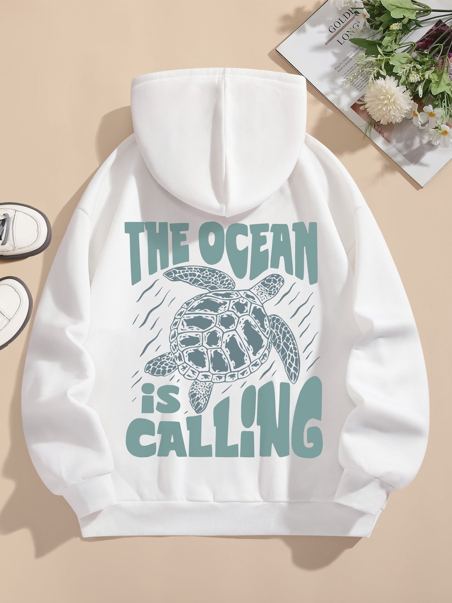 Lässiger Sweat-Pullover-Hoodie mit Backprint und Kapuze für Women | Perfekt für lässige Tage 0