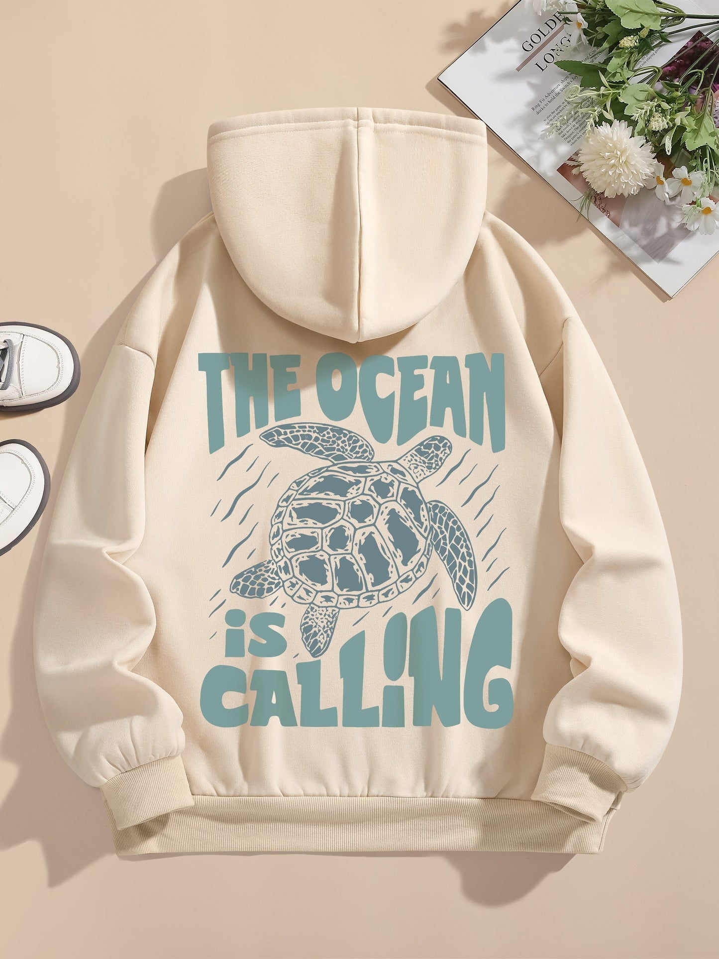 Lässiger Sweat-Pullover-Hoodie mit Backprint und Kapuze für Women | Perfekt für lässige Tage 1