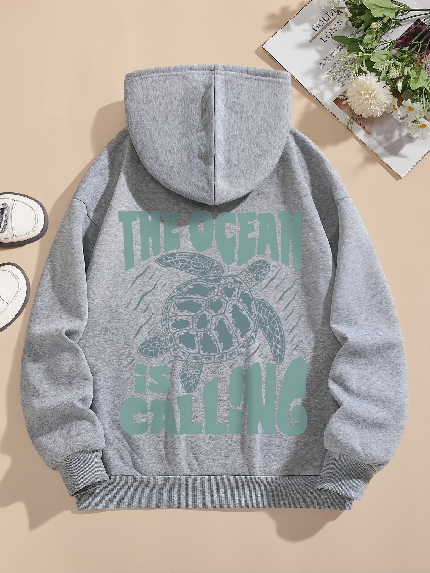 Lässiger Sweat-Pullover-Hoodie mit Backprint und Kapuze für Women | Perfekt für lässige Tage 2