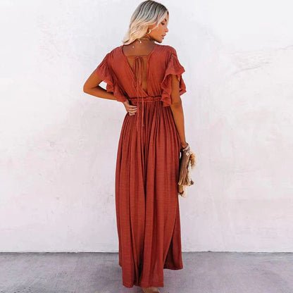Leichtes Strandkleid mit lockerer Passform und fließendem Design – Perfekt für Sommerurlaub & Strandspaziergänge 2