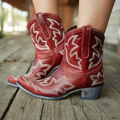 Lina - Bestickte Cowboystiefel aus Leder 2
