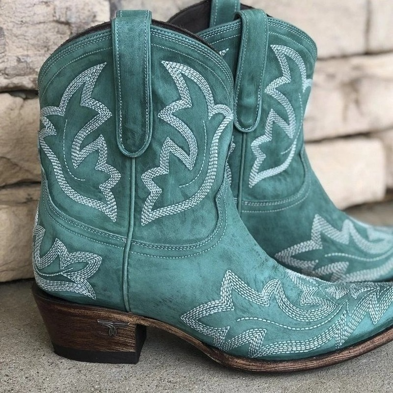 Lina - Bestickte Cowboystiefel aus Leder 3
