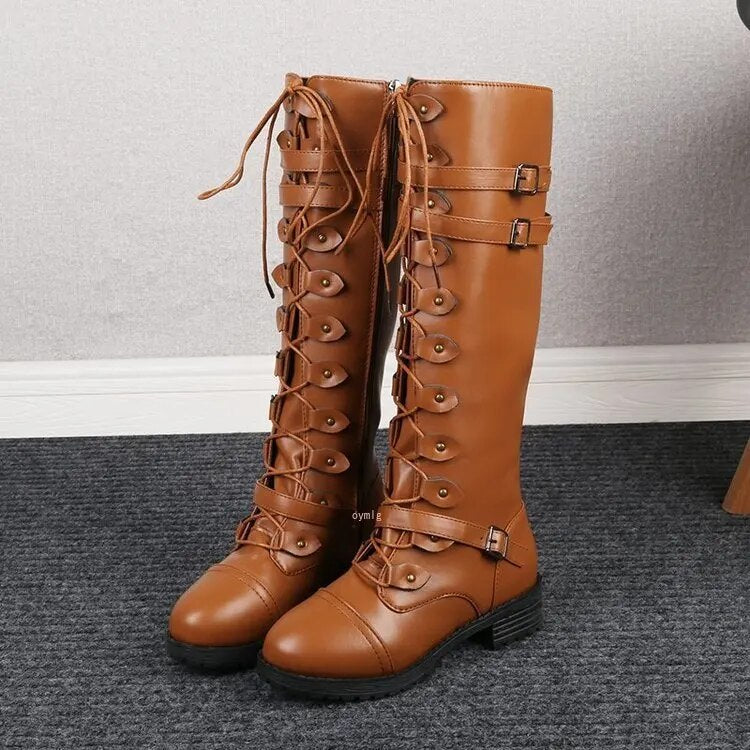 Lulu - Retro-Schnürstiefel mit Schnalle 1