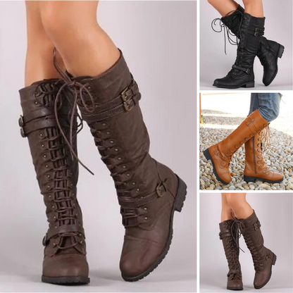 Lulu - Retro-Schnürstiefel mit Schnalle 3