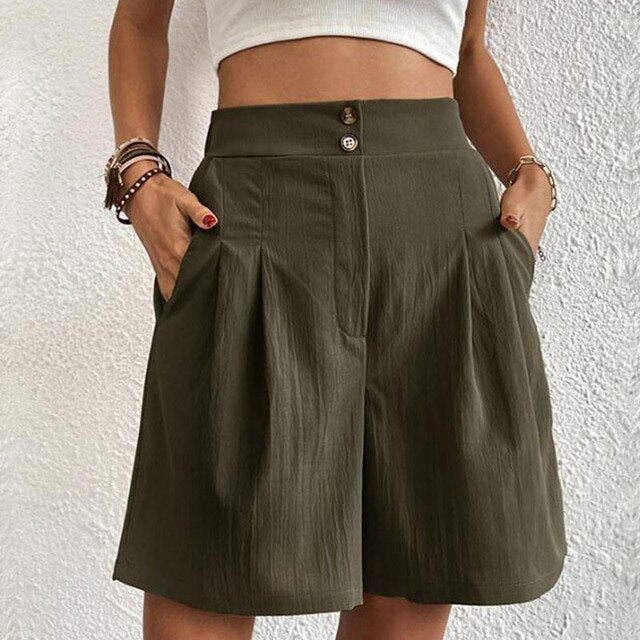 MARTINA - Doppelt geknöpfte Shorts 4