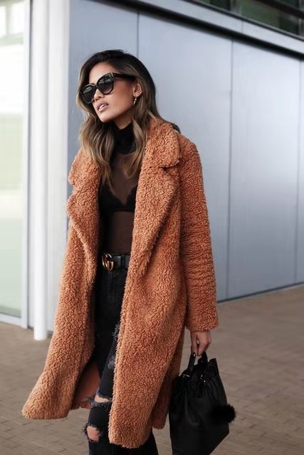 Madelon Versteckt Tasche Teddy Mantel 9