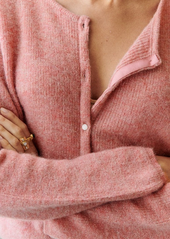 Marge - Superweiche Chint-Strickjacke mit Knöpfen 2