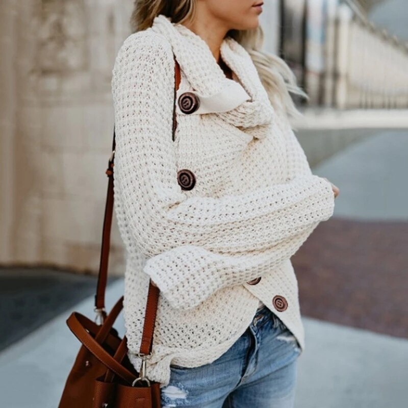 Marybeth - Moderner A-symmetrischer Rollkragenpullover mit stilvollen Details 5